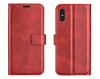 Leder-Klapphülle mit Kartenfach – Rot